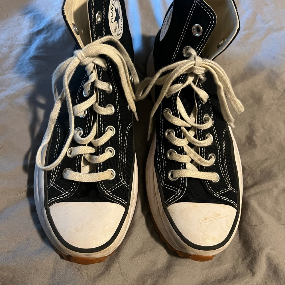 Converse Black and White Platform High-Tops